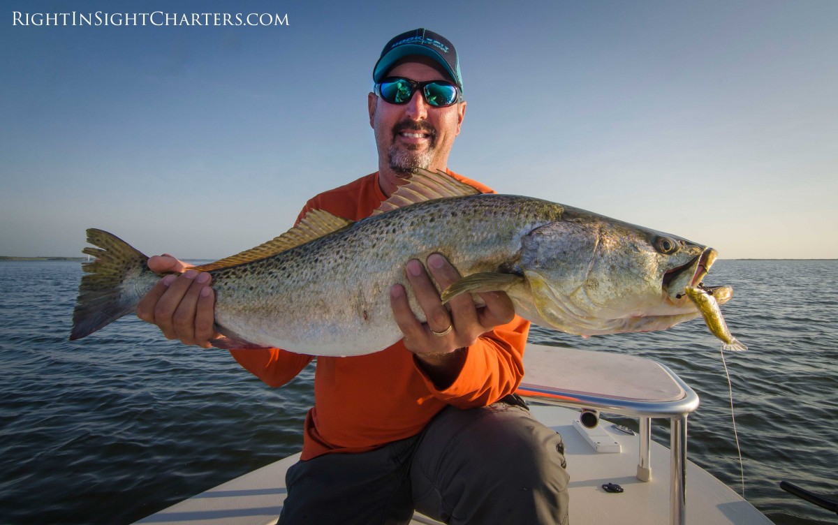 trout, seatrout, speckled trout, gator trout, sight fishing, unfair lures, east cape skiffs, merit island wildlife refuge, fishing guide, florida fishing guide, orlando outfitters, new smyrna beach outfitters,